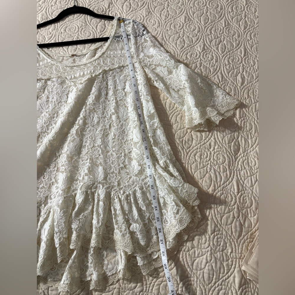 Free People Cream Lace Tunic - Picture 8 of 8